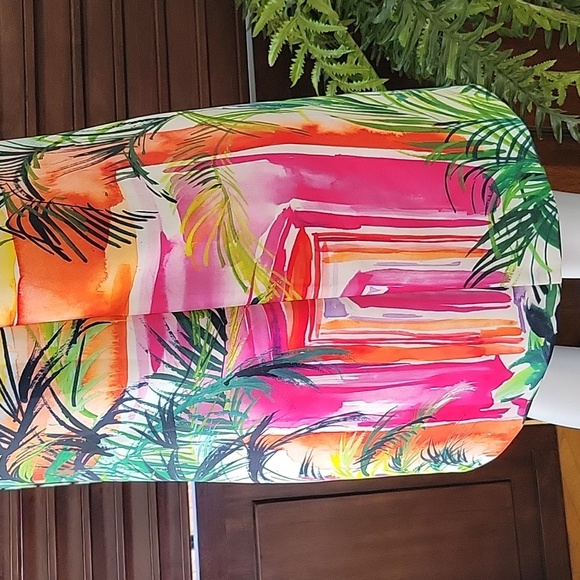 Alexia Admor Tropical Print Resort Vacation Sleeveless Dress Hawaii NWT Sz 8 - Picture 6 of 9